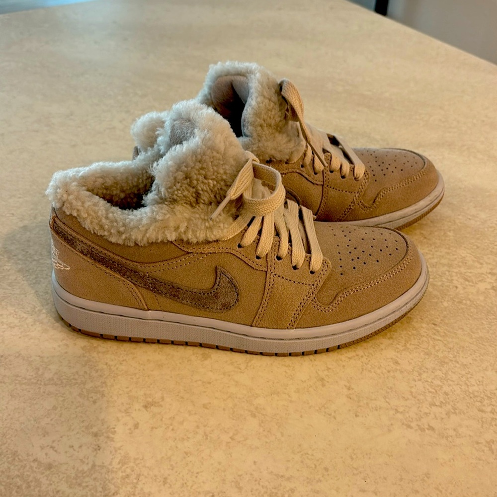Nike Jordan sneakers.